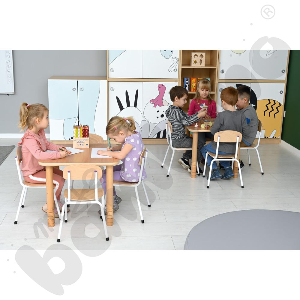 Stół Flexi kwadratowy 60 x 60 - bukowy