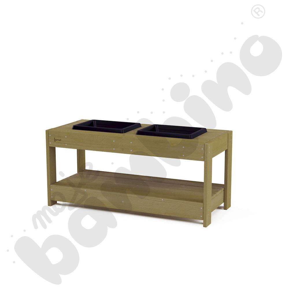 Stolik Terra z 2 pojemnikami, duży z kotwami