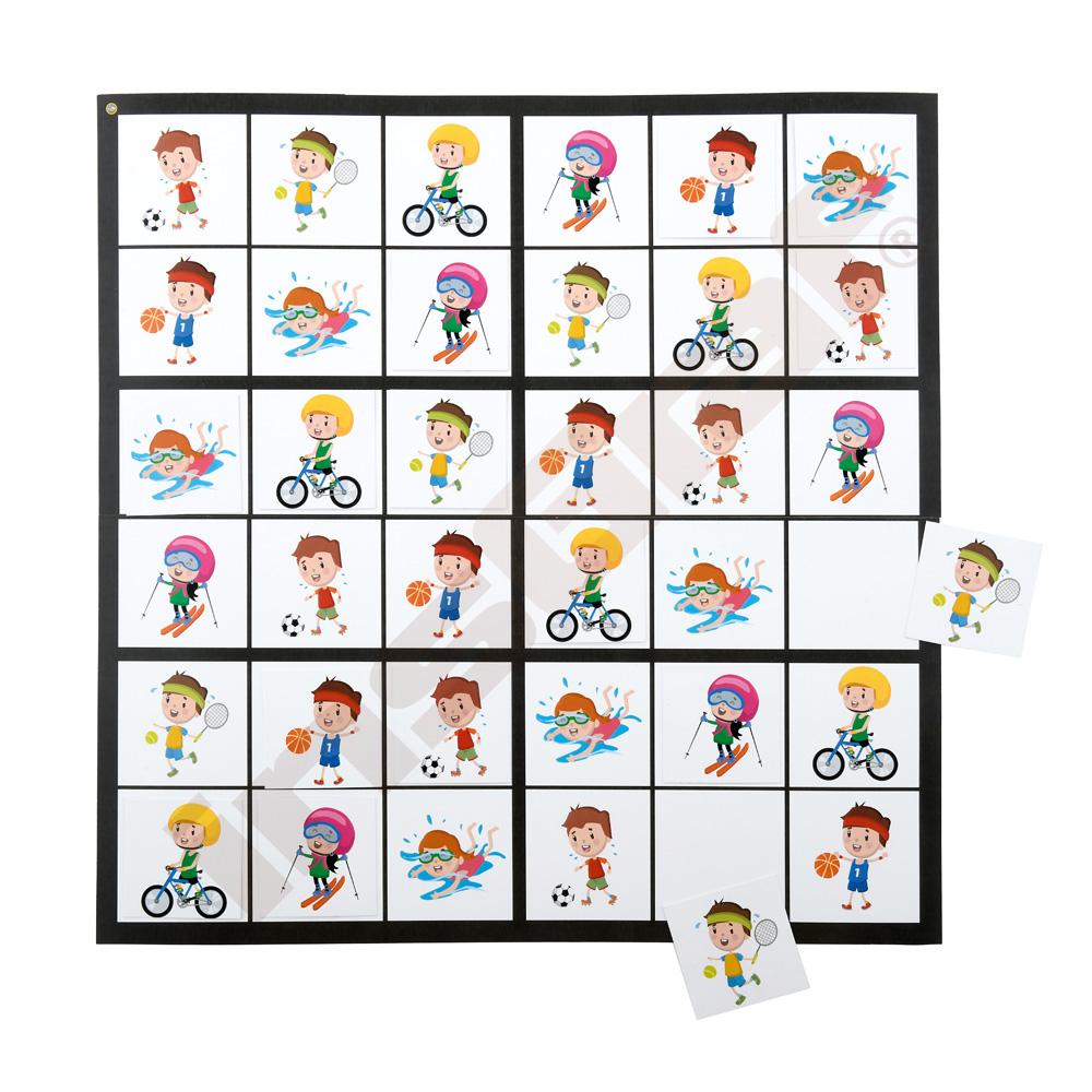 Oboustranné Sudoku 6 x 6 - povolání a sporty