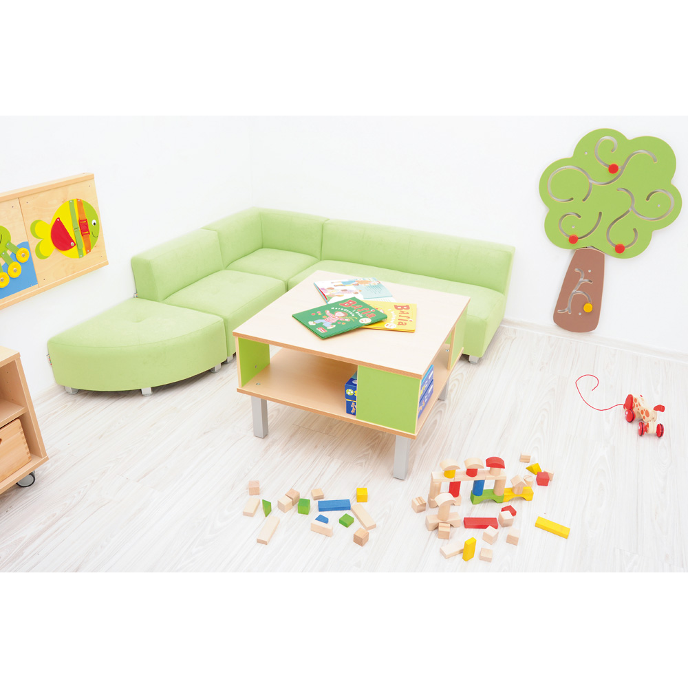Rohová taburetka Flexi, výška 25 cm - zelená