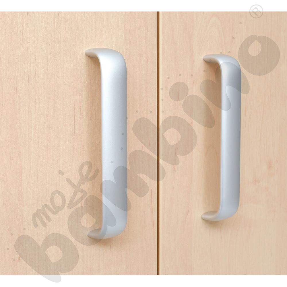 Szafka Flexi-TJ D wąska na cokole, drzwiczki z zamkiem, klon jasny