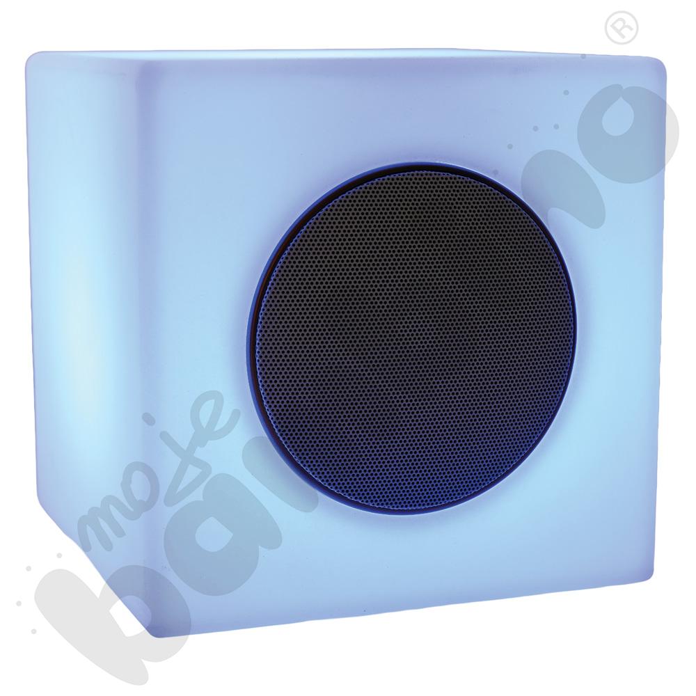Lampa LED - sześcian z głośnikiem