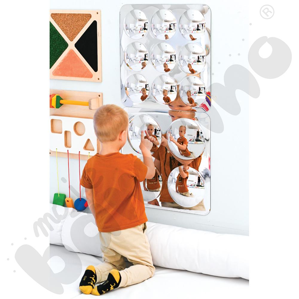 Panel lustrzany z 9 kopułami