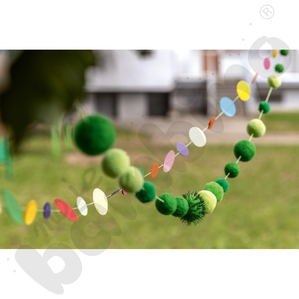 Pompony opalizujące, 100 szt.