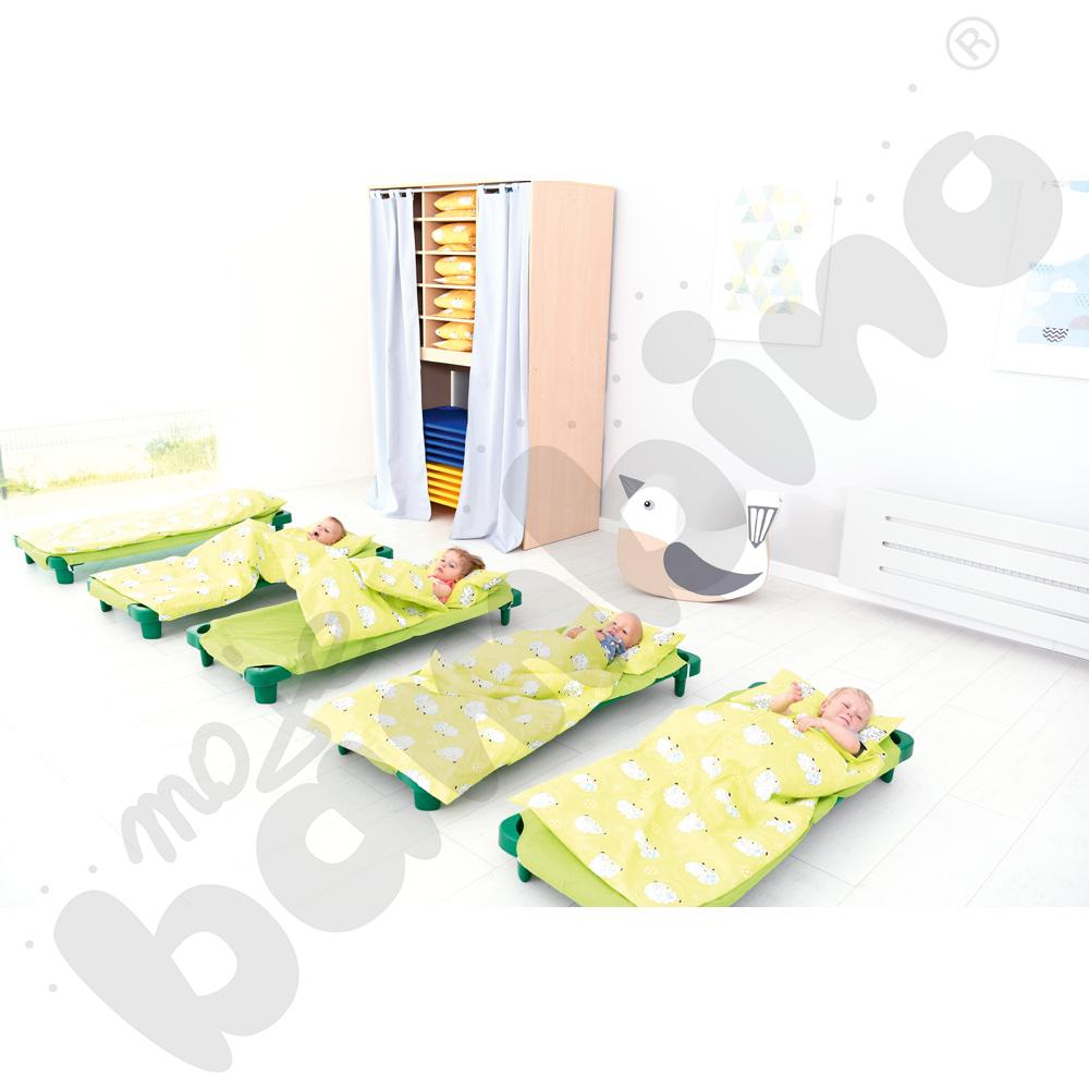 Łóżeczko przedszkolne zielone