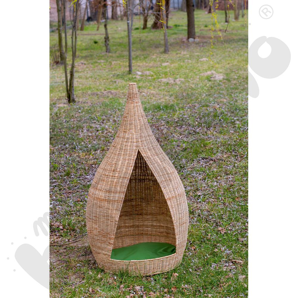 Domek wiklinowy mini z poduszką