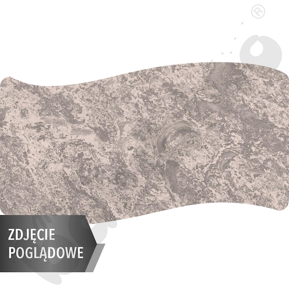 Stół cichy Plus falisty duży 140x72, beżowy, zaokrąglony, rozm.2 z 2 kółkami