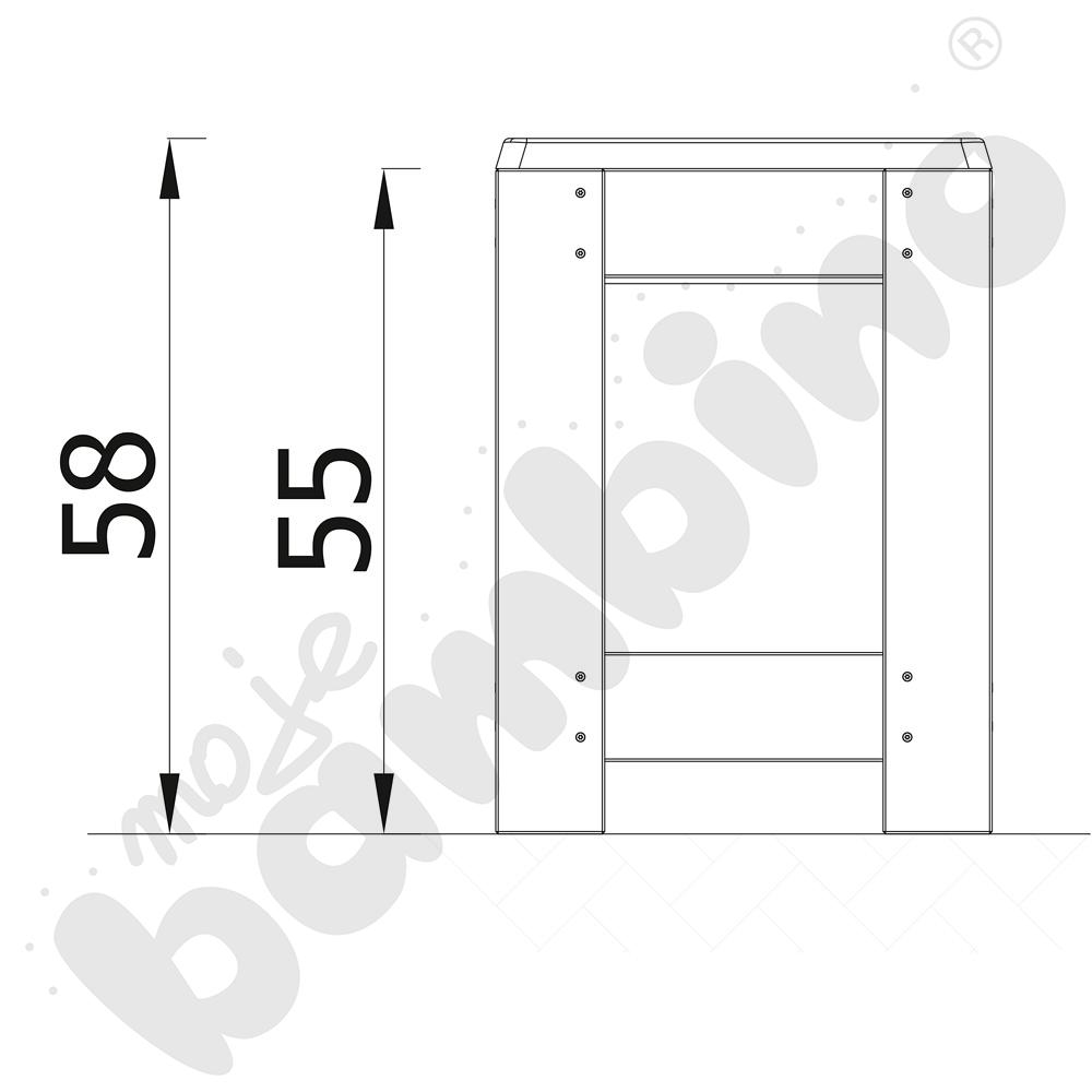 Donica Terra z pojemnikiem, wysoka