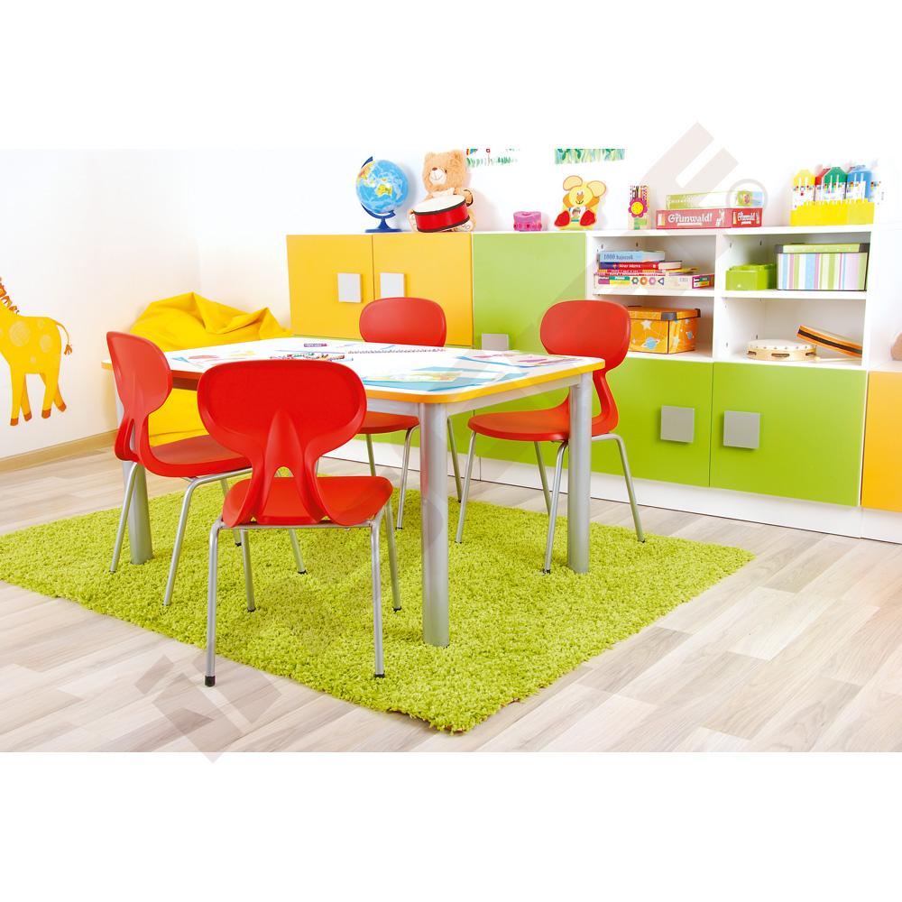 Stuhl Colores 3, SH 36 cm, blutorange