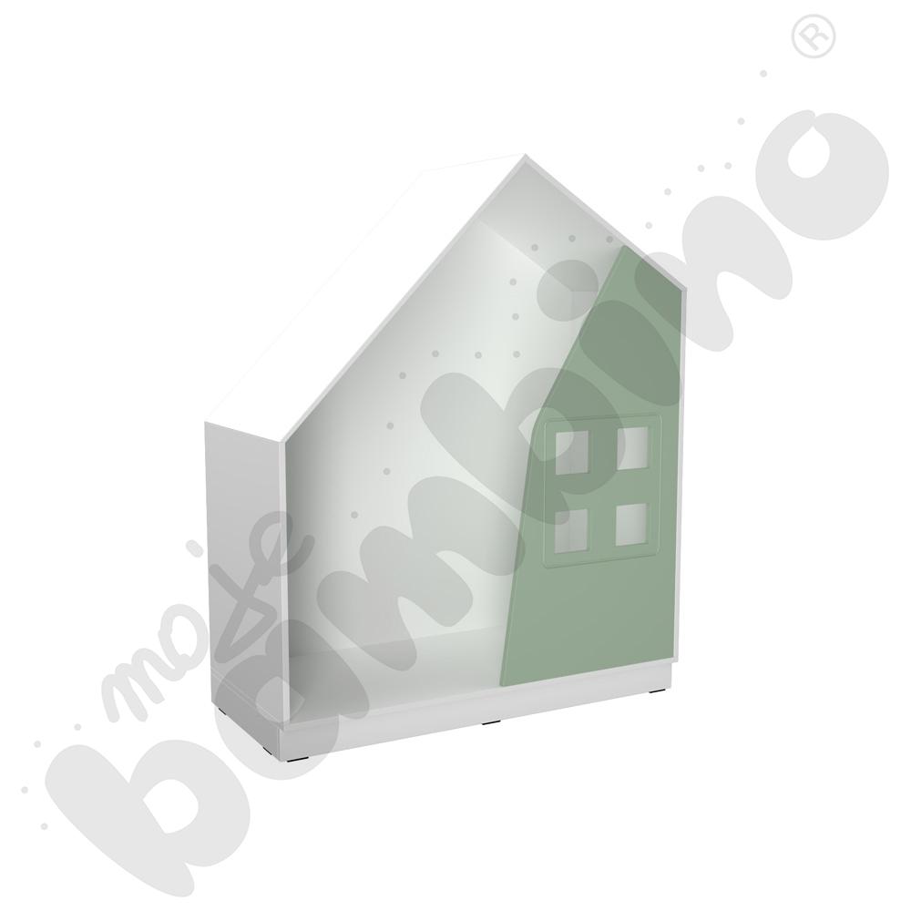 Quadro - szafka-domek - oliwkowa, skrzynia biała