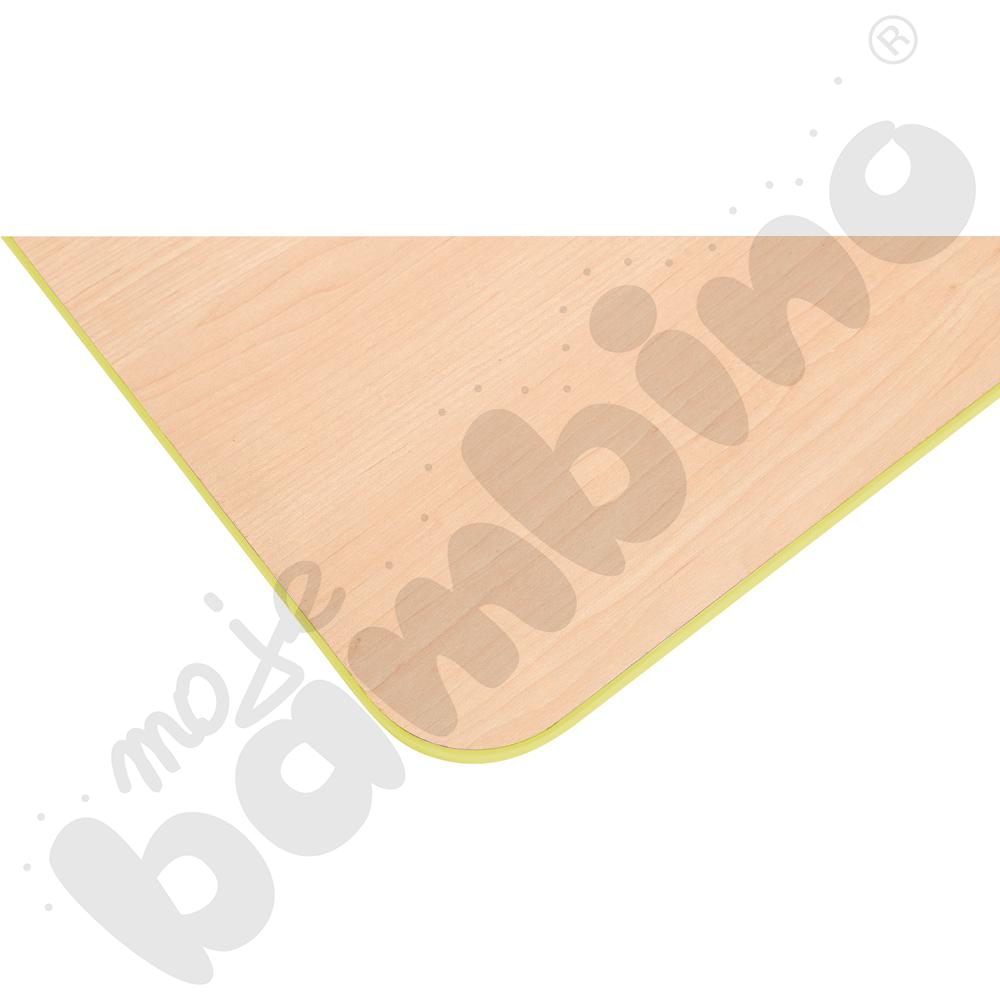 Blat Quadro klon jasny prostokątny, limonkowe obrzeże