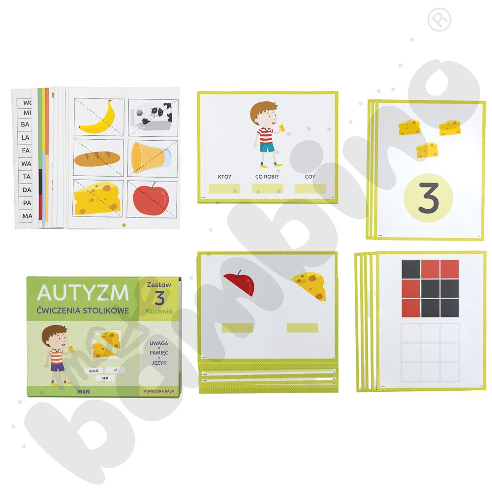 Autyzm. Ćwiczenia stolikowe. Zestaw 3 - kuchnia