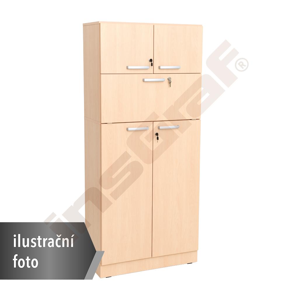 Skříň Grande s pracovním místem - bílá