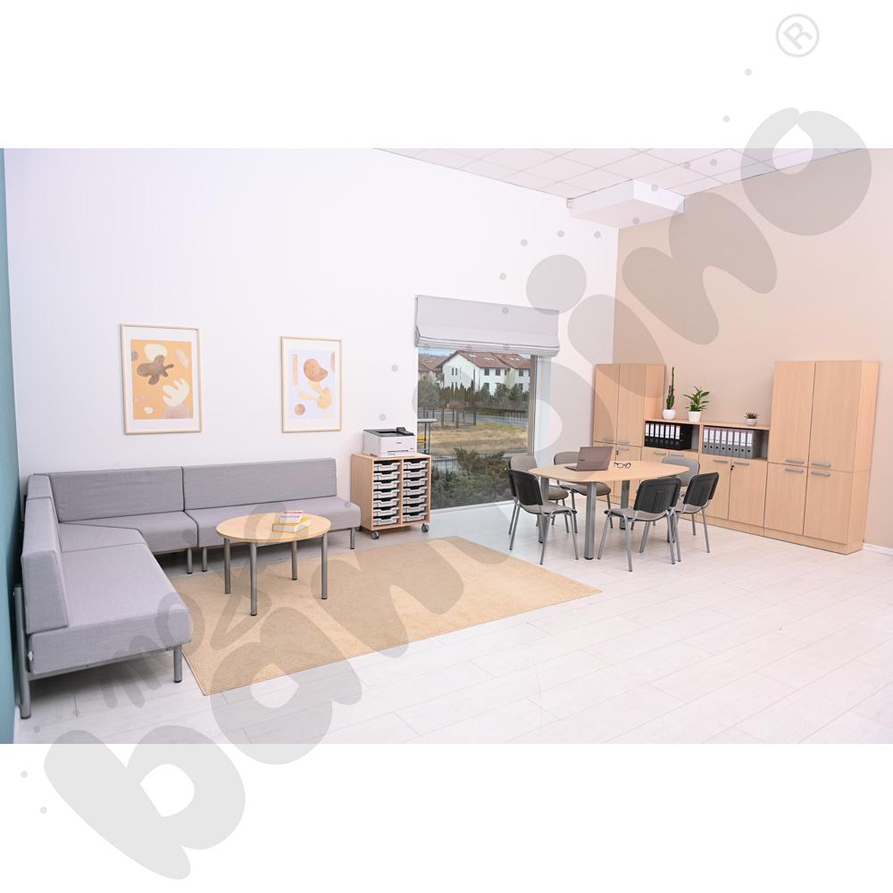 Regał Grande mobilny M na pojemniki - klon jasny