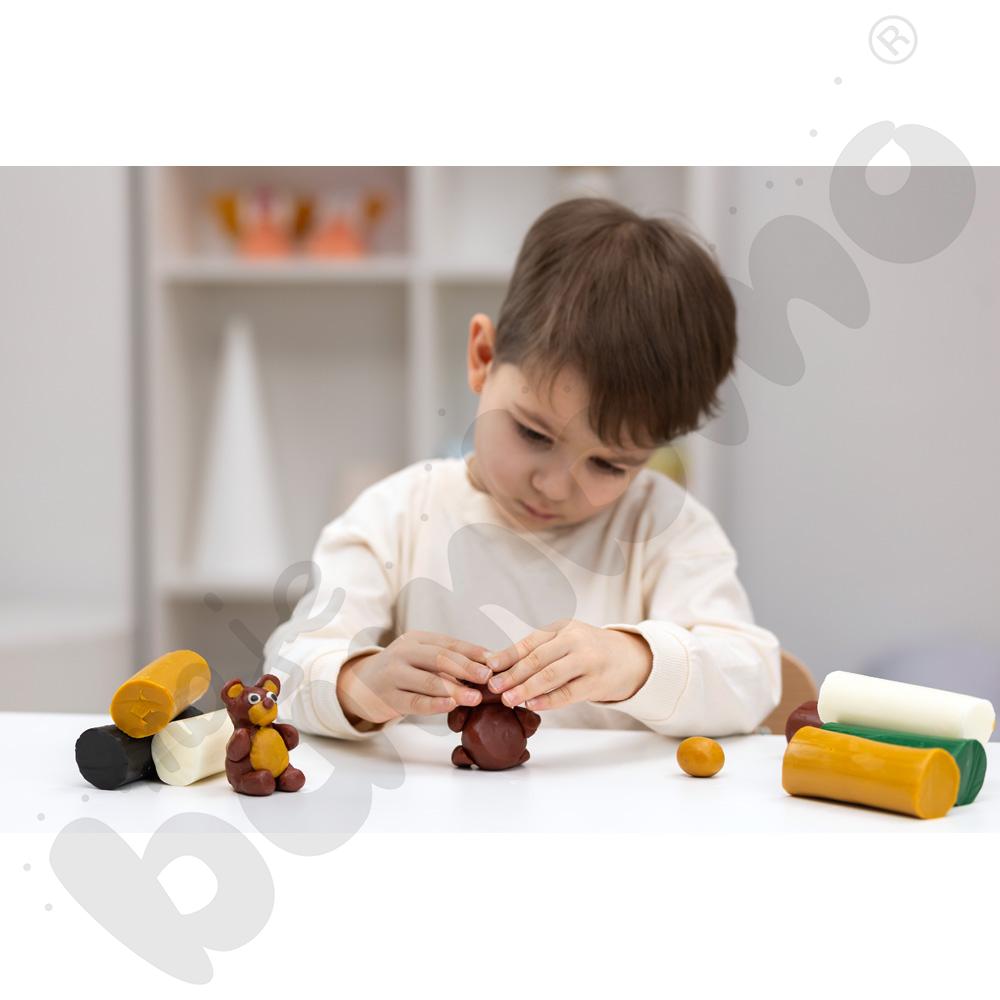 Super miękka masa plastyczna, 5 kol. Safari, 1750 g