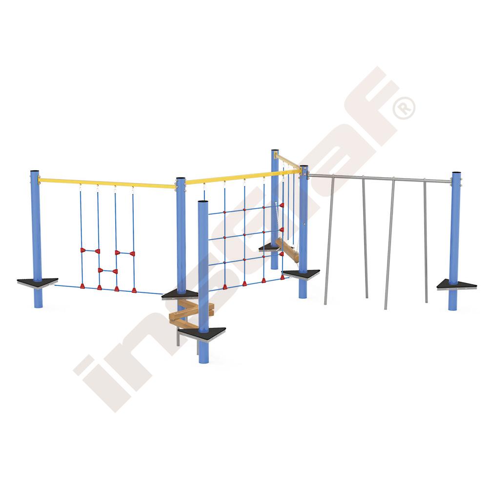 Zostava Mini lanový park 1, kovové stĺpy