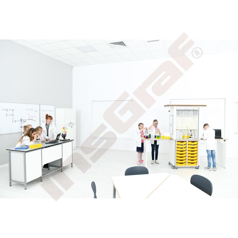 Laboratórny stôl LAB HPL, sivý - základná verzia