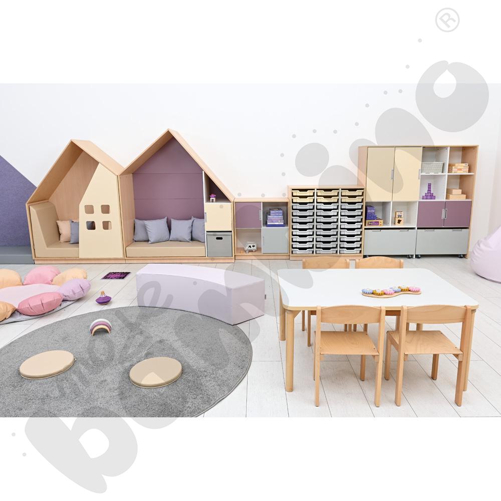 Sala przedszkolna Quadro w kolorystyce fioletowej