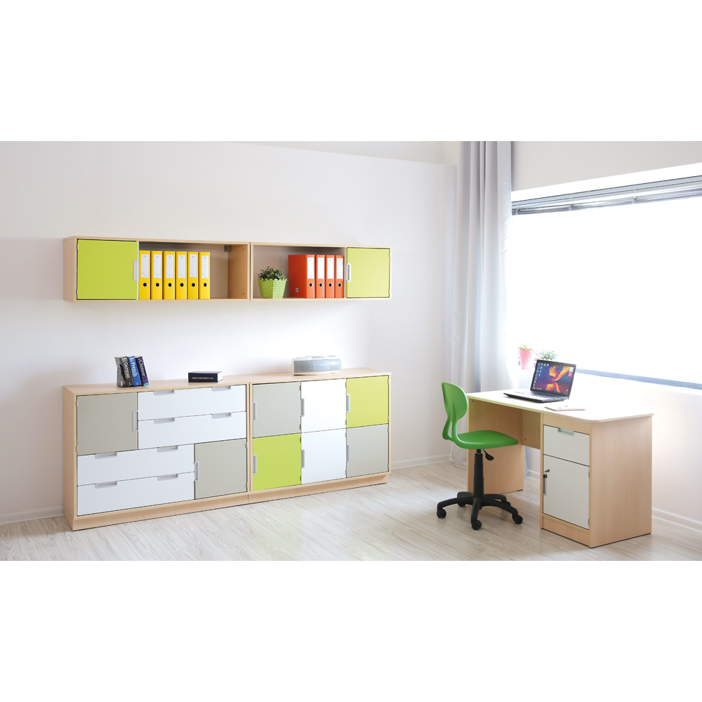 Quadro - široká závesná skrinka - ľavá, javor