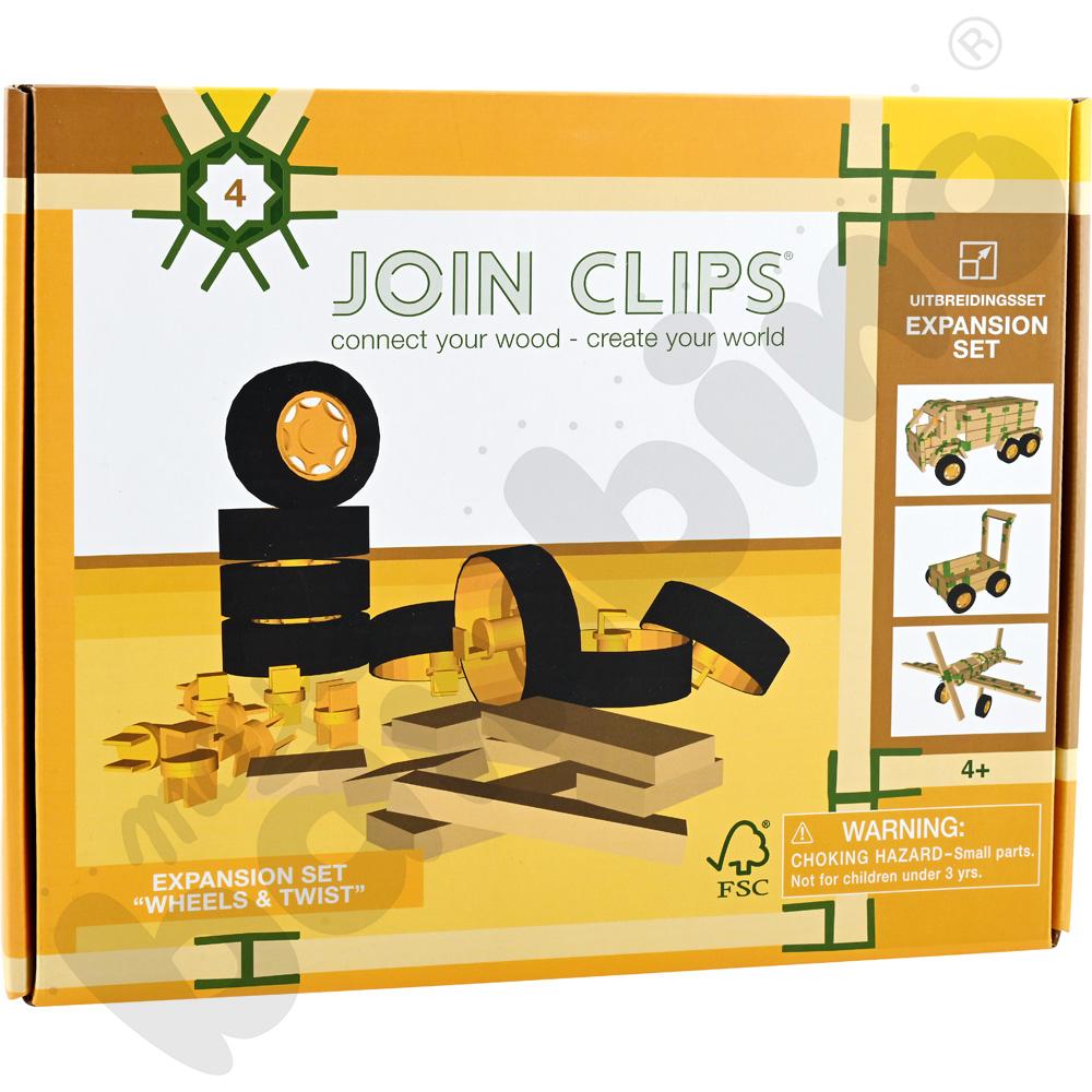 Join Clips - zestaw drewnianych klocków, 566 elem.  