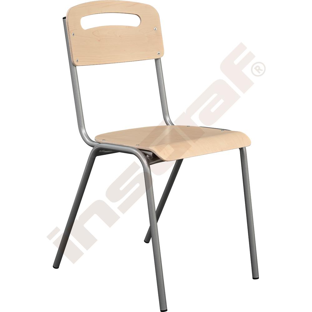 Židle H přírodní vel. 6, konstrukce stříbrná 