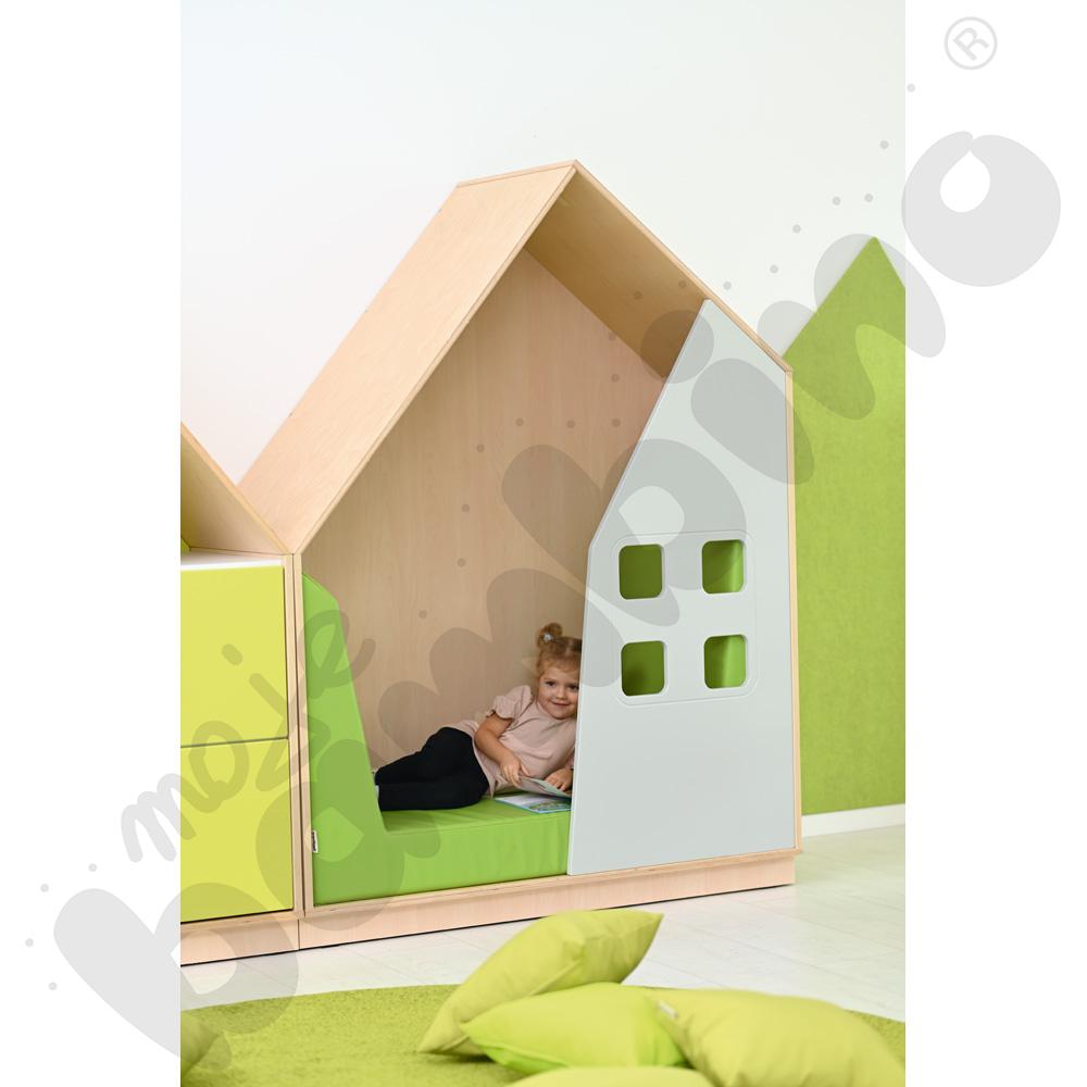 Quadro - szafka-domek - szara, skrzynia klon jasny