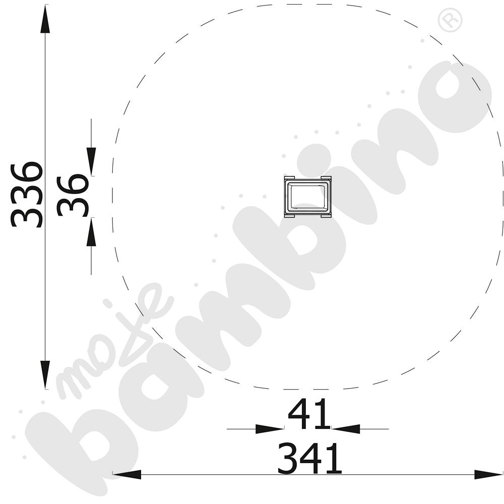 Donica Terra z pojemnikiem, niska z kotwami