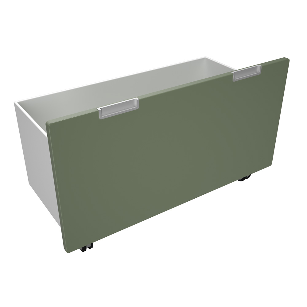 Quadro - úložný box - veľký, tmavoolivový