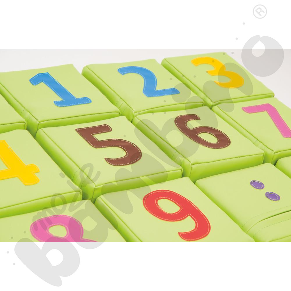 Zestaw małych kostek z cyferkami, 24 szt.