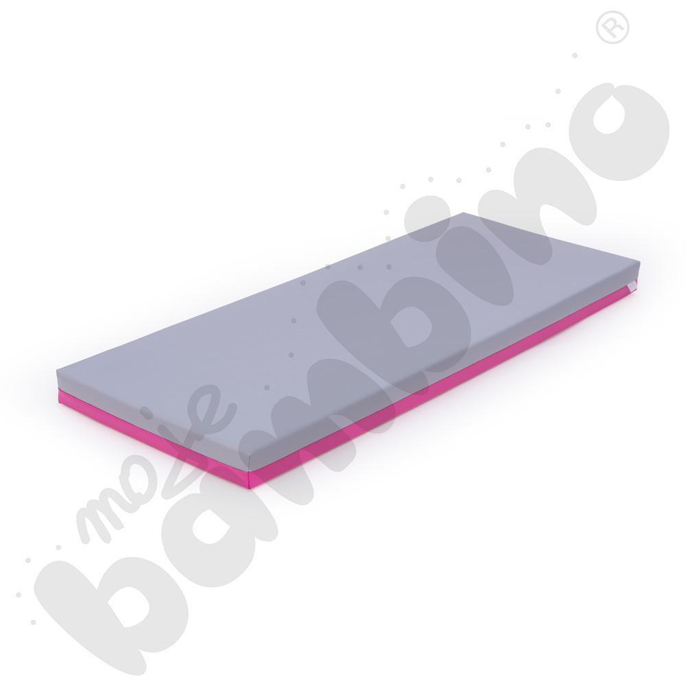 Materac przedszkolny różowo-szary