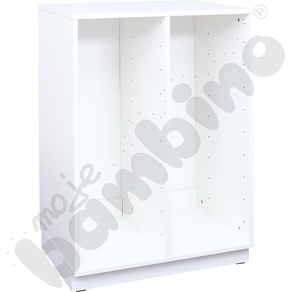 Quadro - szafka M+ na plastikowe pojemniki - z przegrodą, biała