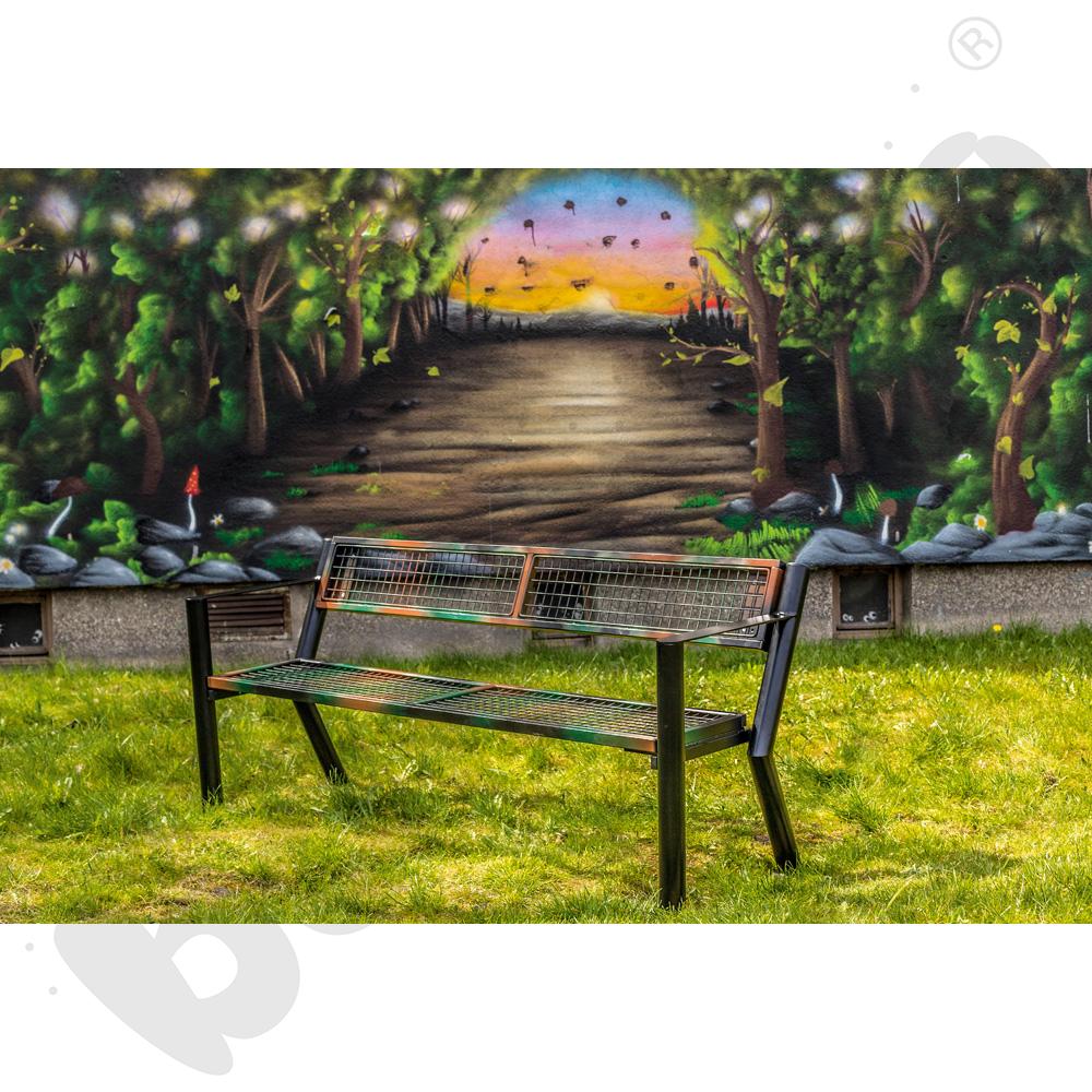 Ławka stalowa Gladiator z oparciem