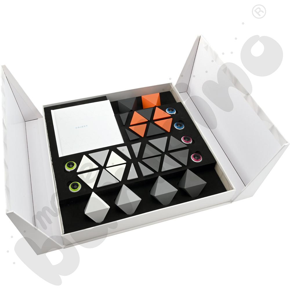 Klocki magnetyczne Trido, 36 elem. - odcienie szarości