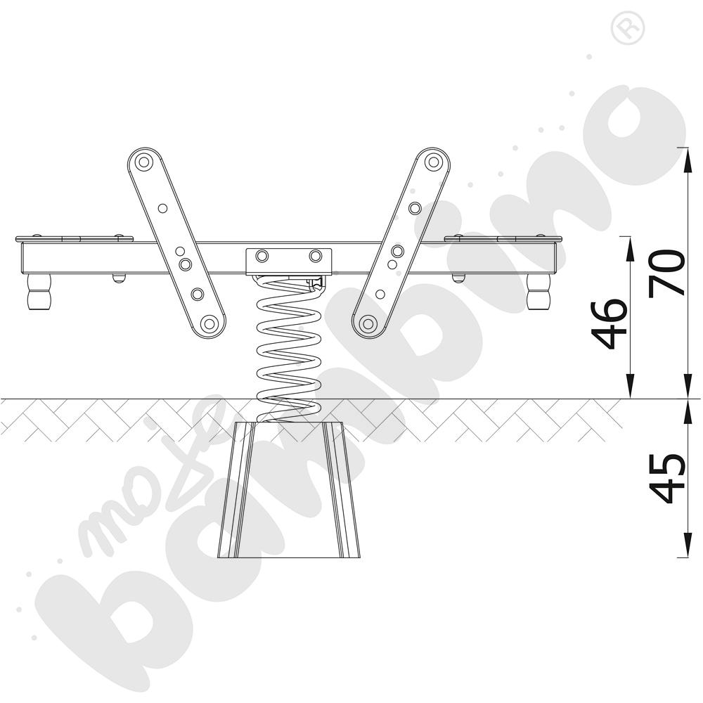 Ważka na sprężynie Urbi C na podstawie betonowej