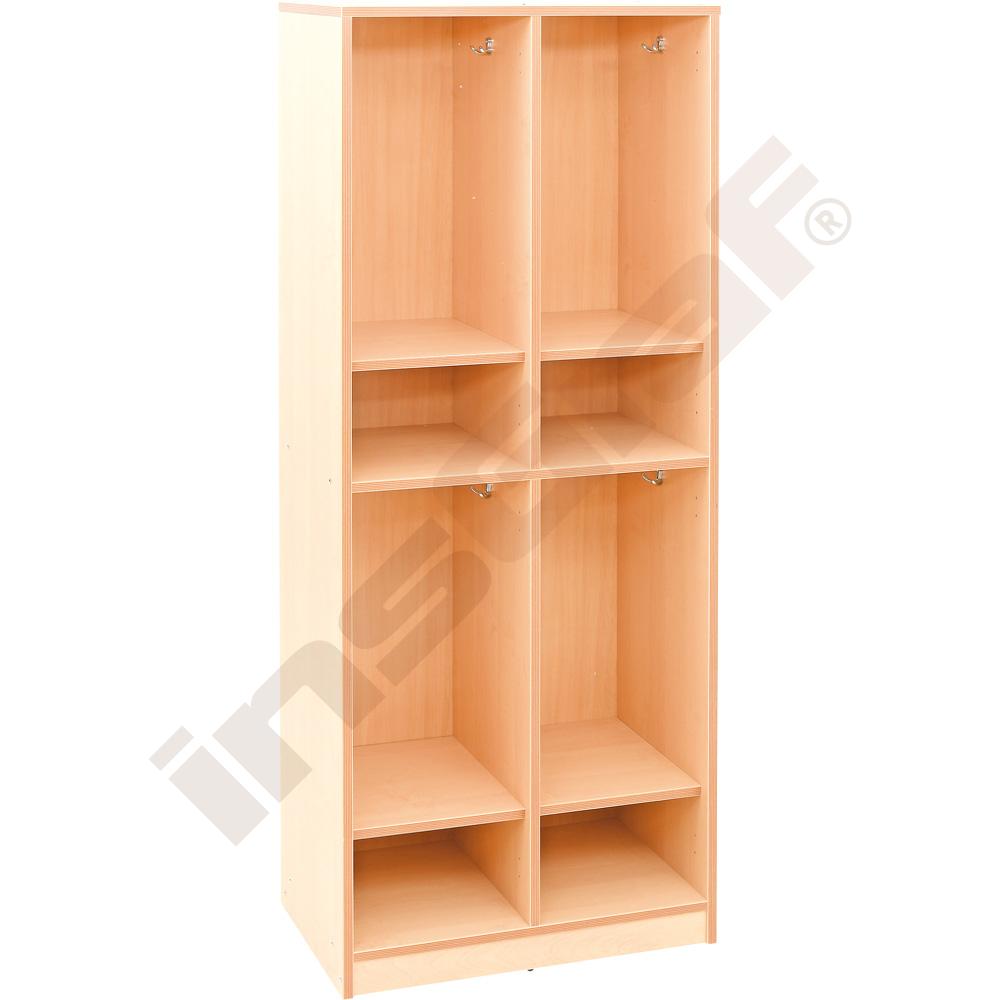 
Garderobe Regenbogen, hoch, 4 Einzelfächer, Ahorn Jylland
