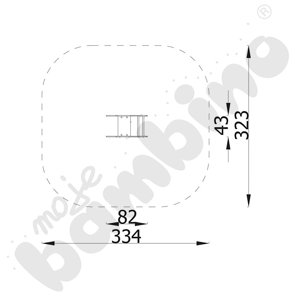 Sprężynowiec Myszka na podstawie metalowej