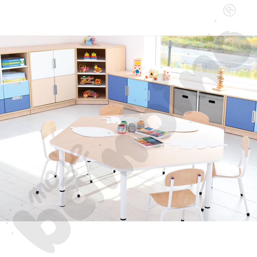 Blat Quadro klon jasny sześciokątny, białe obrzeże