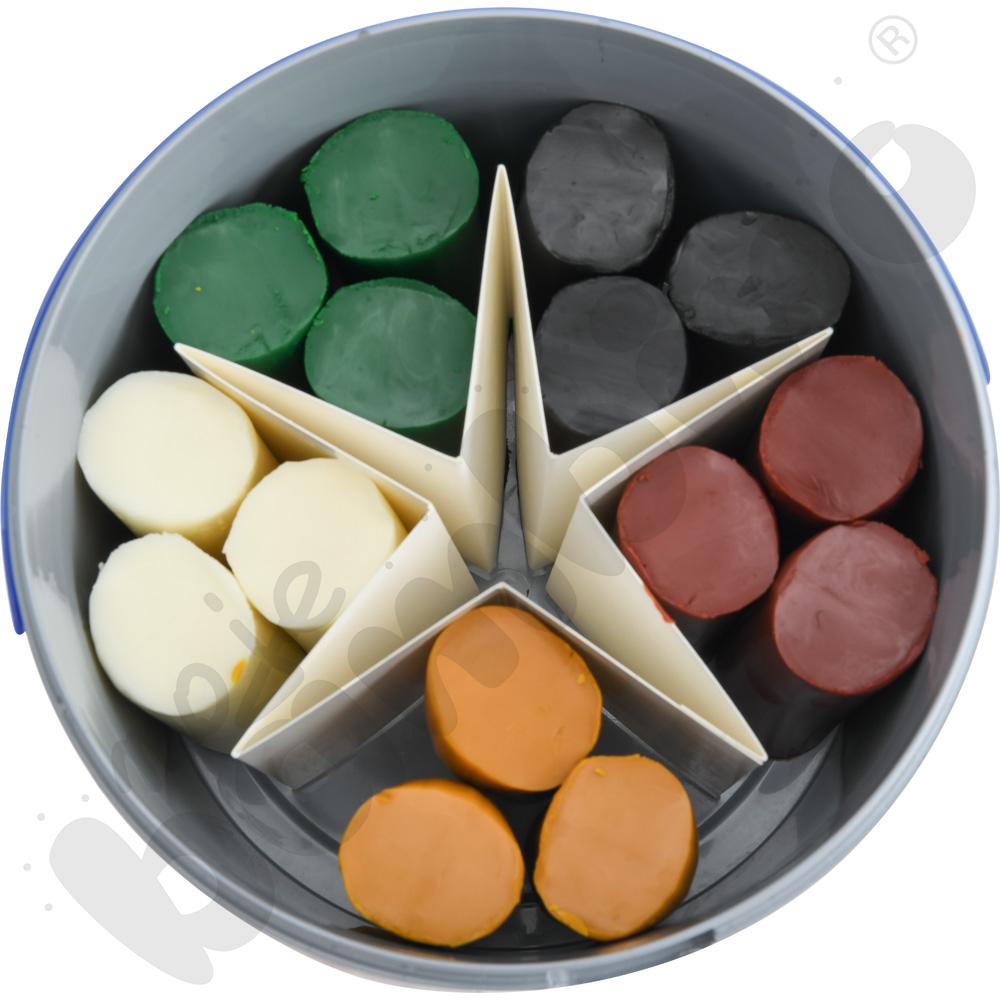 Super miękka masa plastyczna, 5 kol. Safari, 1750 g