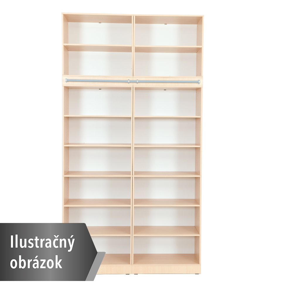 Grande - vysoké skrinky s úchytom na rebrík zostava 40 - biela