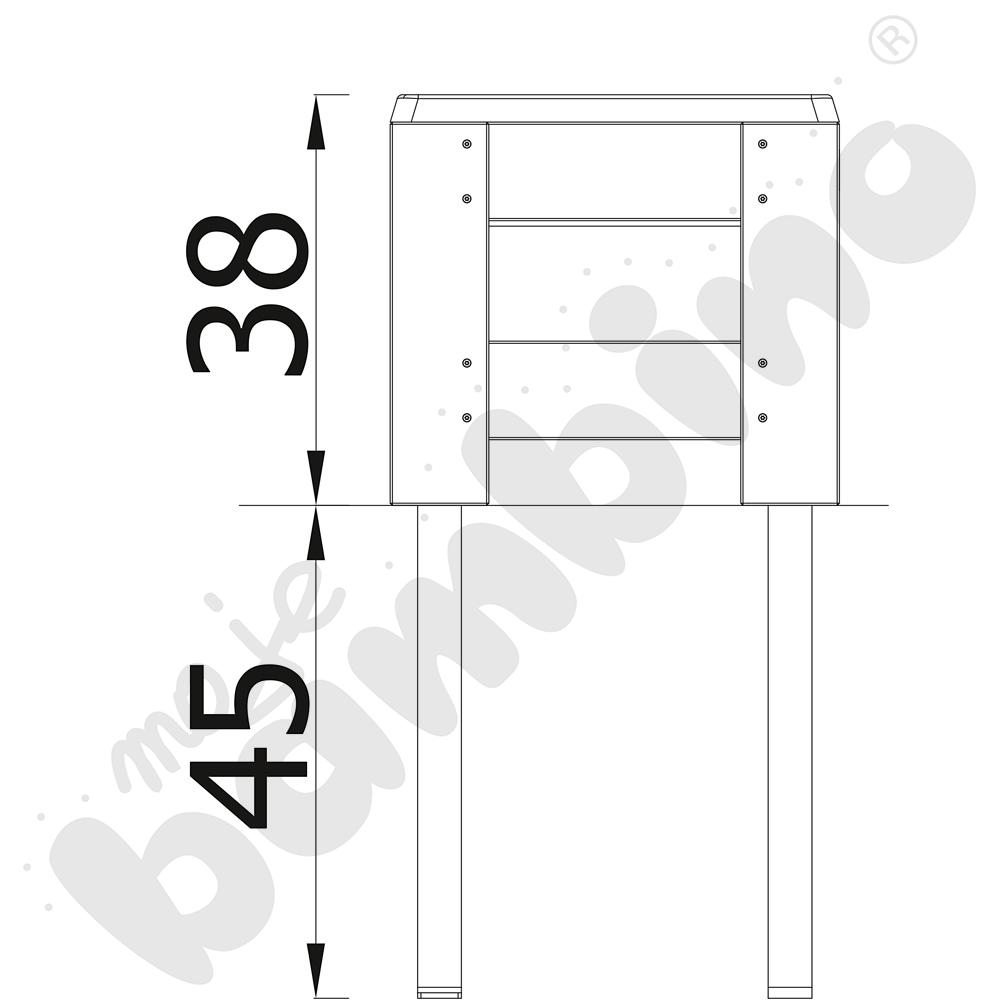 Donica Terra z pojemnikiem, średnia z kotwami