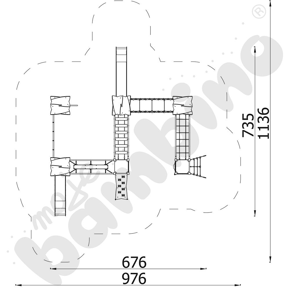 Zestaw Urbi 11, słupy drewniane A