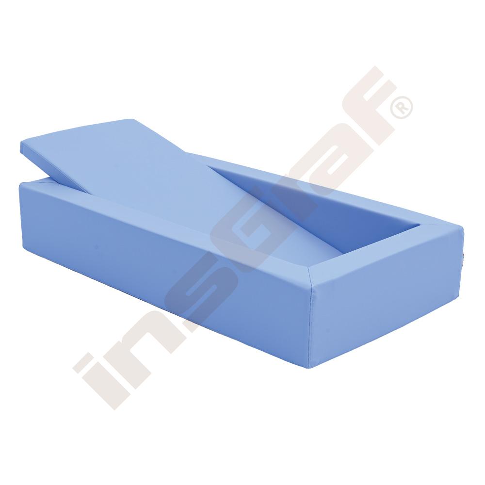 
Schaumstoffbett mit Matratze, hellblau
