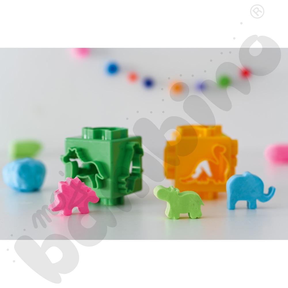 Foremki do mas plastycznych 6 w 1 - dinozaury