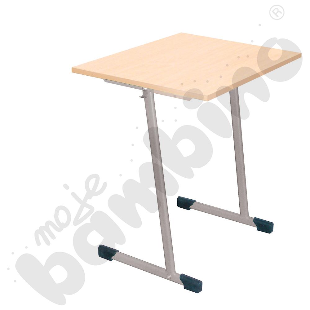 Stół T 70 x 50 rozm. 6, 1-os., stelaż aluminium, blat klon 375, obrzeże ABS, narożniki proste