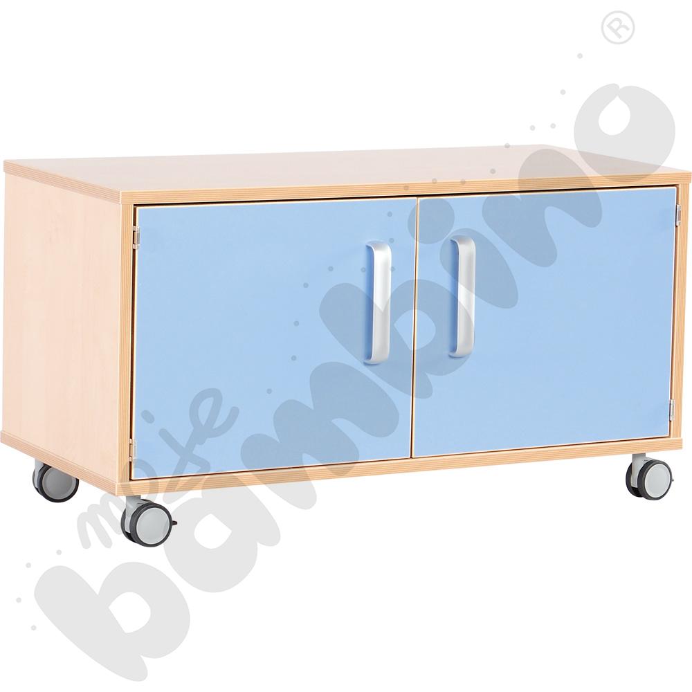 Szafka Flexi M z 1 półką na kółkach, brzoza