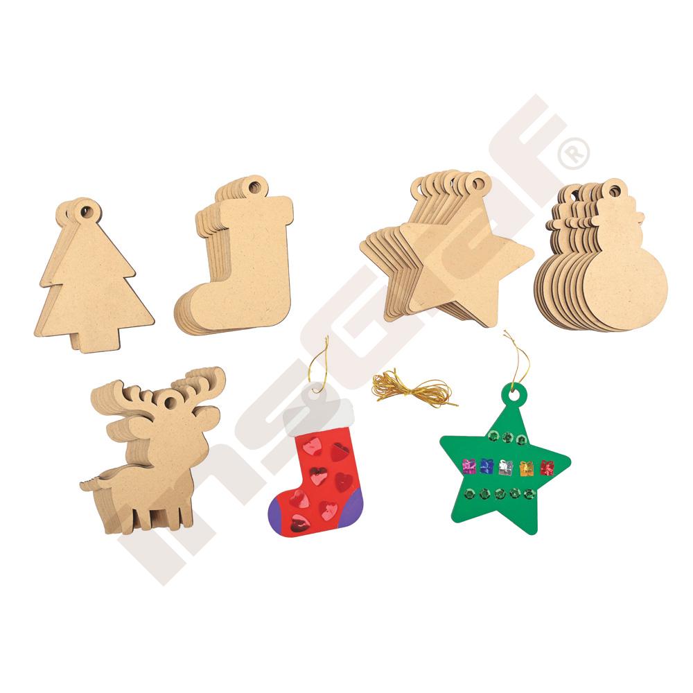 
Weihnachtsanhänger aus Holz, 50 Stck. 
