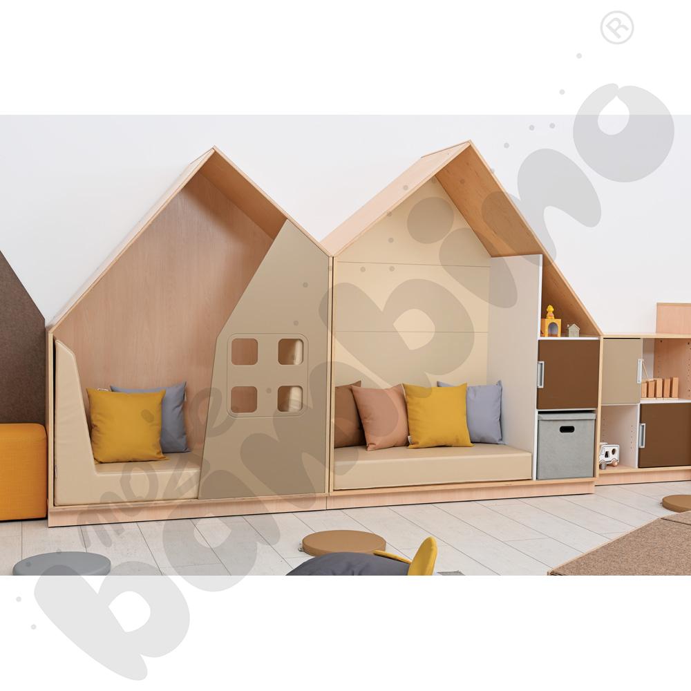 Quadro - szafka-domek - jasnobrązowa, skrzynia klon jasny