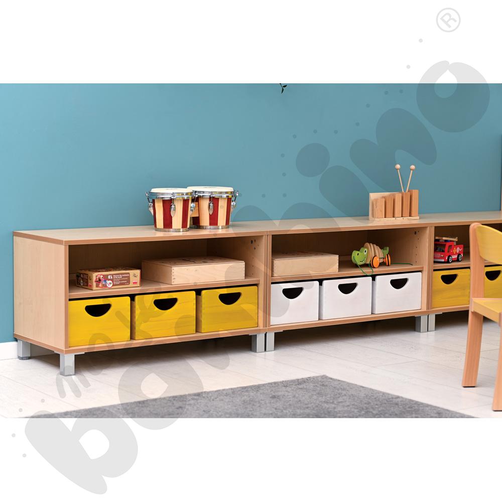 Szafka Flexi M z 1 półką na cokole, brzoza