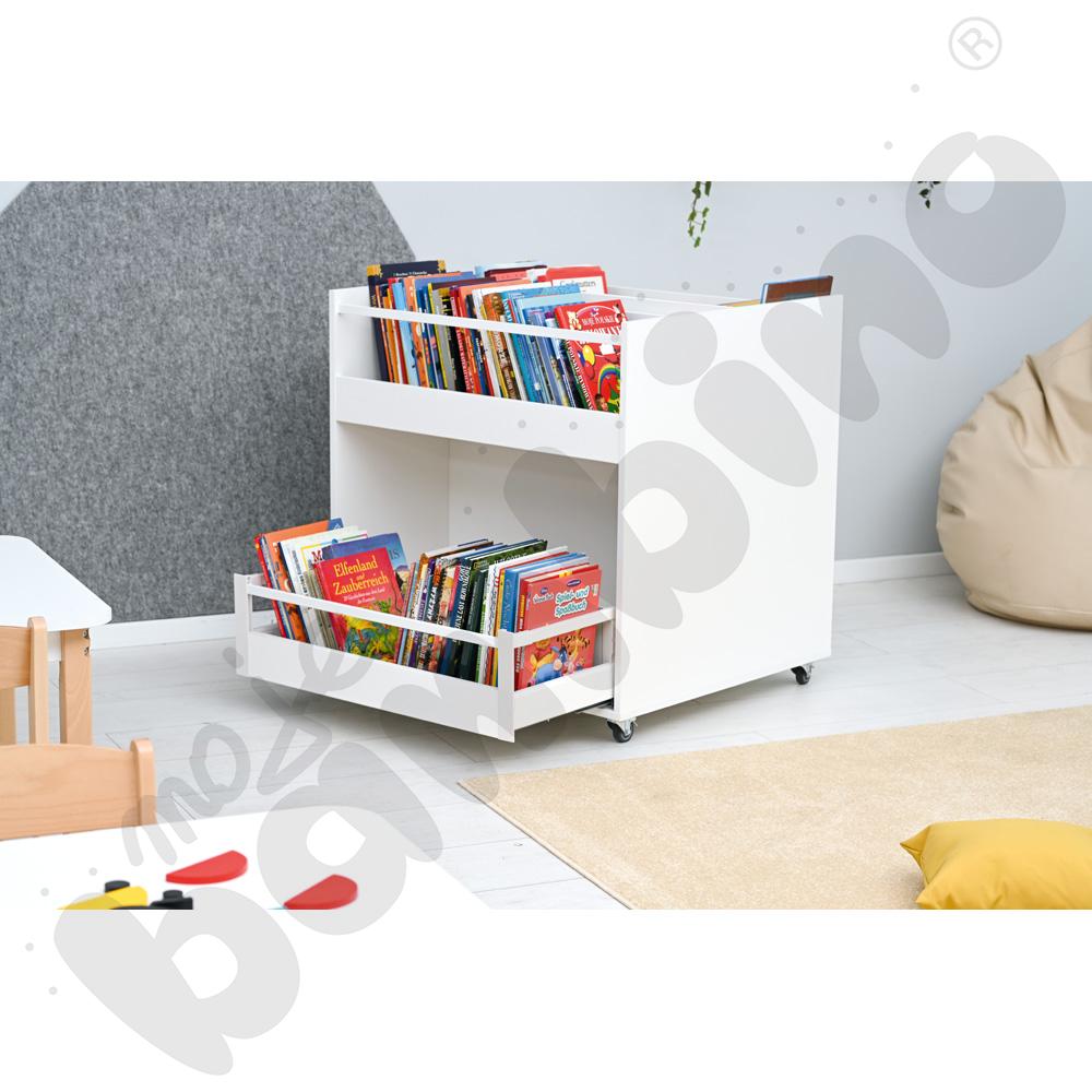 Biblioteczka Grande na kółkach - biała