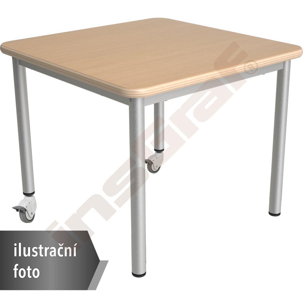 Stůl Mila čtvercový 70 x 70 mobilní